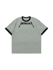 Men's Letter Print Oversized Short Sleeve Tee