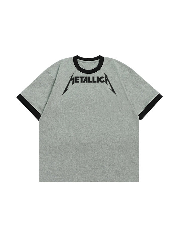 Men's Letter Print Oversized Short Sleeve Tee