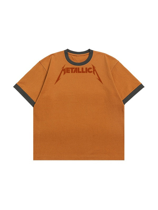 Men's Letter Print Oversized Short Sleeve Tee