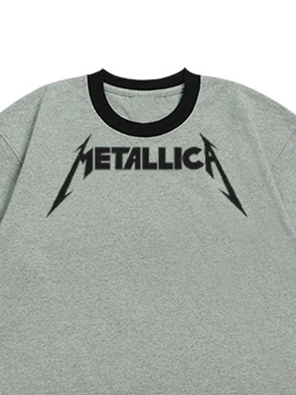 Men's Letter Print Oversized Short Sleeve Tee