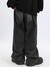 Men's Washed Ombre Loose Jeans