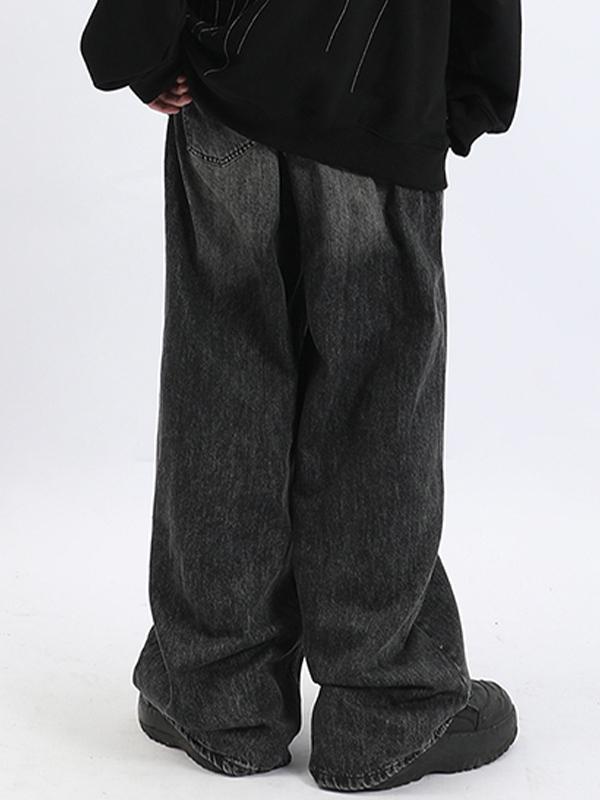 Men's Washed Ombre Loose Jeans