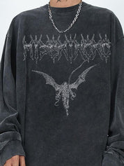 Men's Dark Oversized Long Sleeve Tee