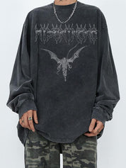 Men's Dark Oversized Long Sleeve Tee