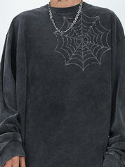 Men's Spider Oversized Long Sleeve Tee