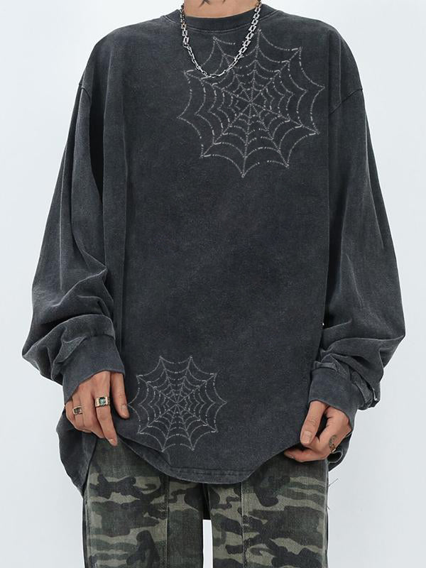 Men's Spider Oversized Long Sleeve Tee