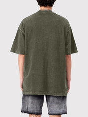 Men's Wings Print Oversized Short Sleeve Tee