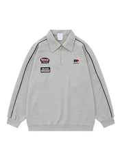 Men's Polo Oversized Long Sleeve Tee