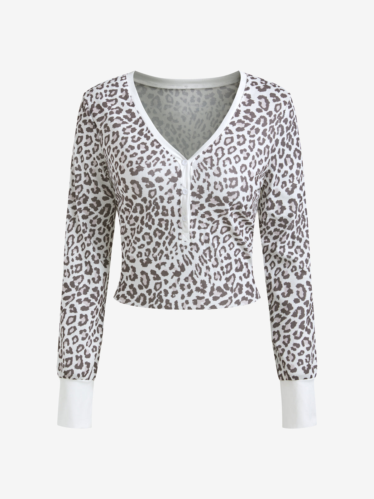 Leopard Print Oversized Long Sleeve Tee
