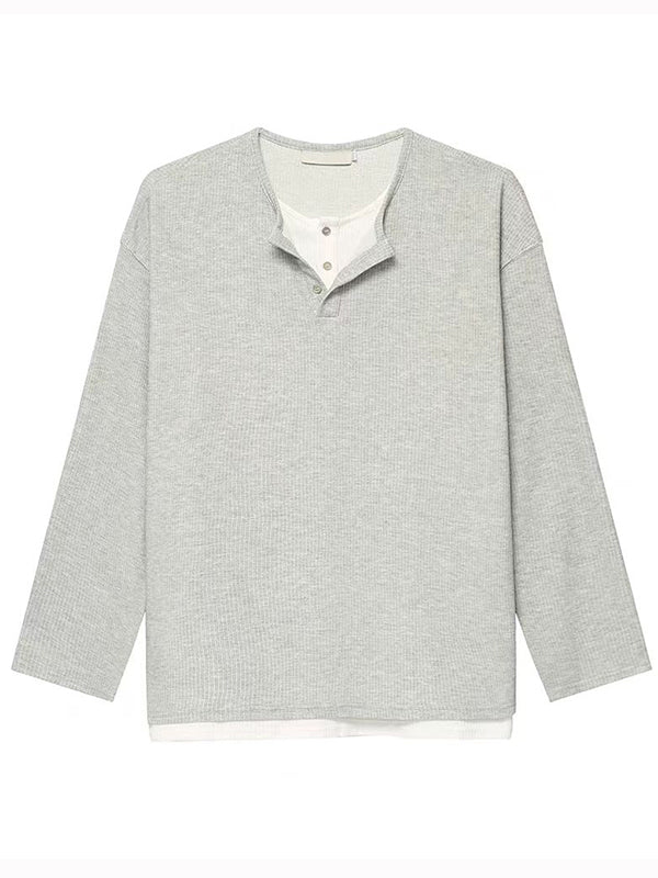 Men's Solid Oversized Long Sleeves Tee
