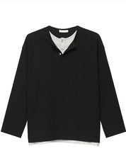 Men's Solid Oversized Long Sleeves Tee
