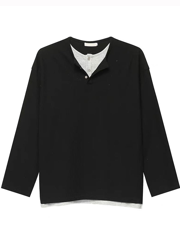 Men's Solid Oversized Long Sleeves Tee