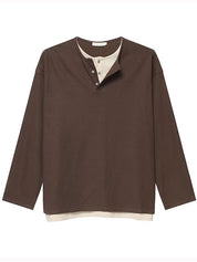 Men's Solid Oversized Long Sleeves Tee