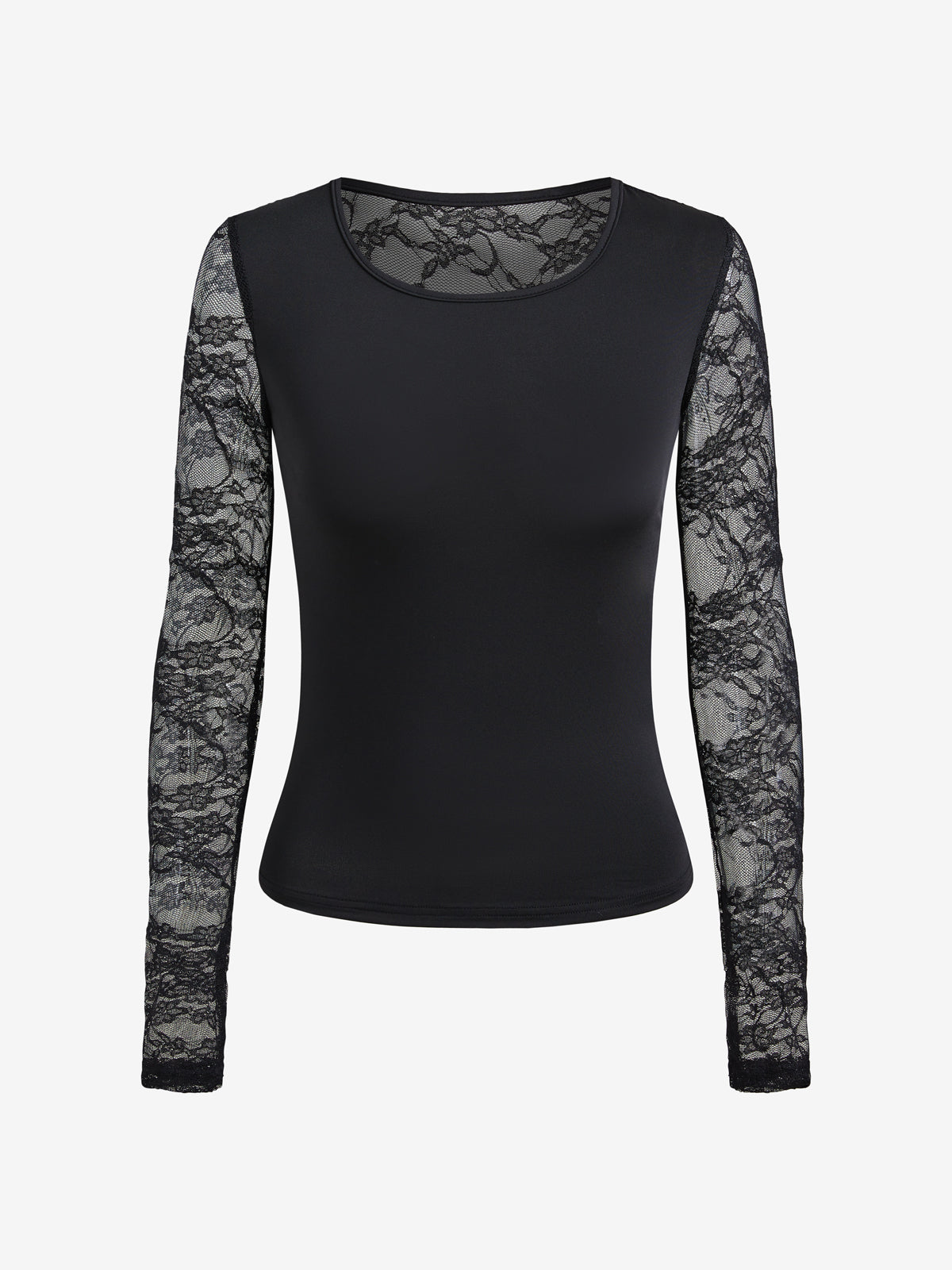 Lace Stitching Long Sleeve Tee