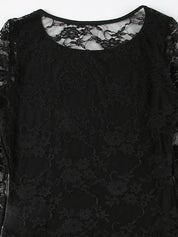 Lace Stitching Long Sleeve Tee