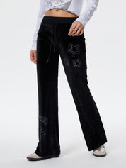 Star Print Flare Leg Pants
