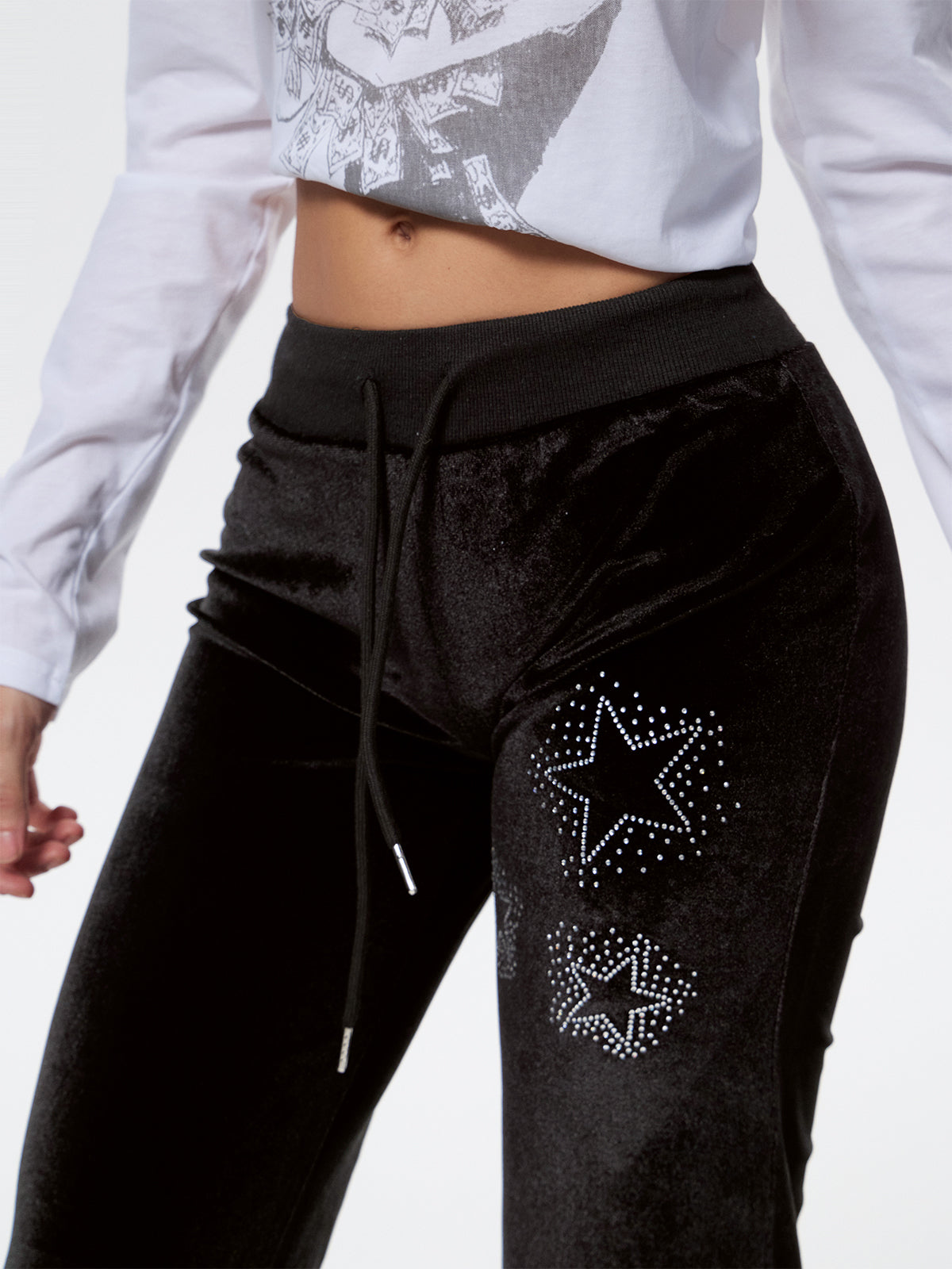 Star Print Flare Leg Pants