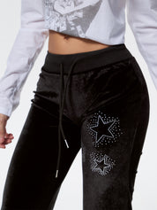 Star Print Flare Leg Pants