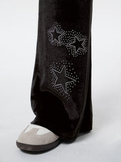 Star Print Flare Leg Pants