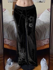 Star Print Flare Leg Pants