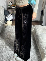Star Print Flare Leg Pants
