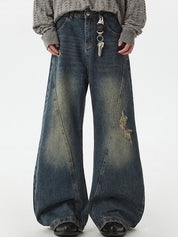 Men's Ripped Machete Loose Jeans
