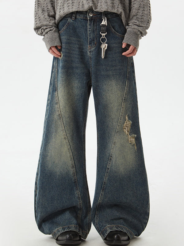 Men's Ripped Machete Loose Jeans