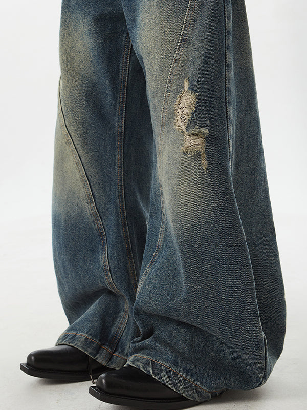 Men's Ripped Machete Loose Jeans