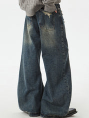 Men's Ripped Machete Loose Jeans