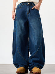 Men's Cargo Jeans With Large Pockets