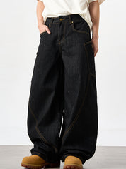 Men's Cargo Jeans With Large Pockets