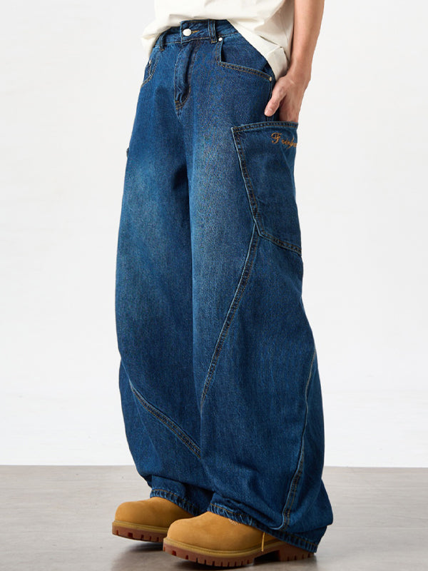Men's Cargo Jeans With Large Pockets