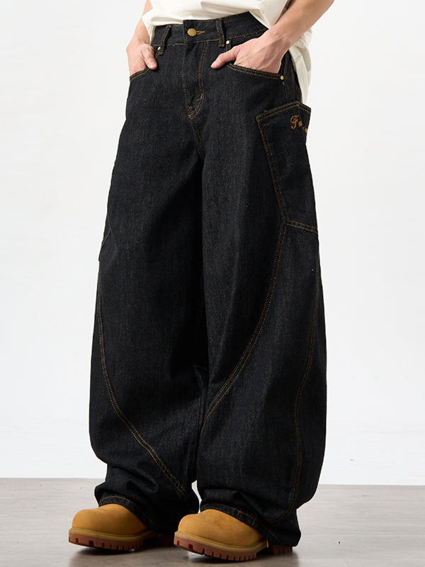 Men's Cargo Jeans With Large Pockets