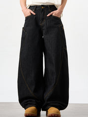 Men's Cargo Jeans With Large Pockets