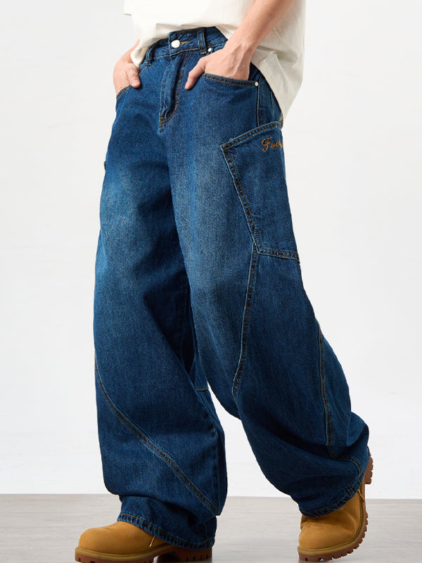 Men's Cargo Jeans With Large Pockets