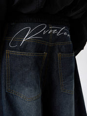 Men's Embroidered Scimitar Cargo Jeans