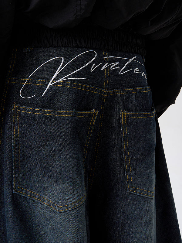 Men's Embroidered Scimitar Cargo Jeans