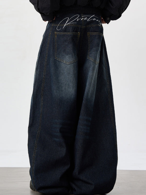 Men's Embroidered Scimitar Cargo Jeans