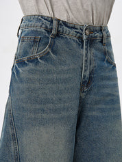 Men's Washed Cargo Jeans