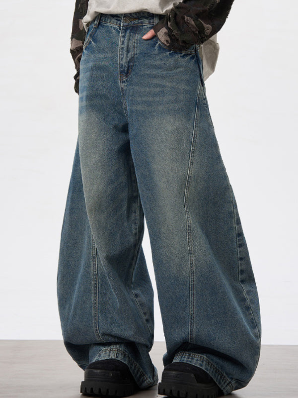 Men's Washed Cargo Jeans