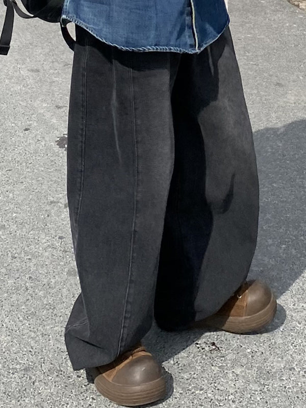 Men's Solid Color Loose Jeans