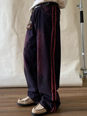 Men's Vintage Raw Edge Loose Jeans
