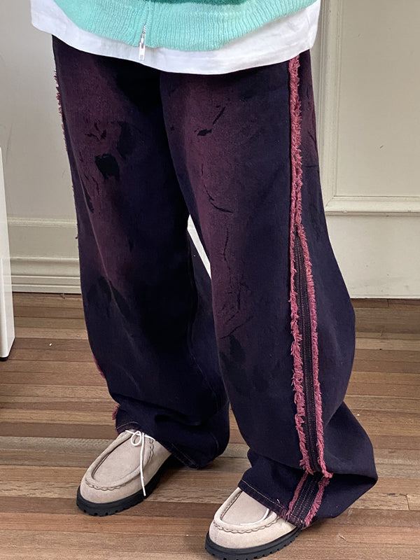 Men's Vintage Raw Edge Loose Jeans