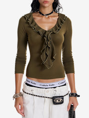 Vintage Mesh Long Sleeve Tee