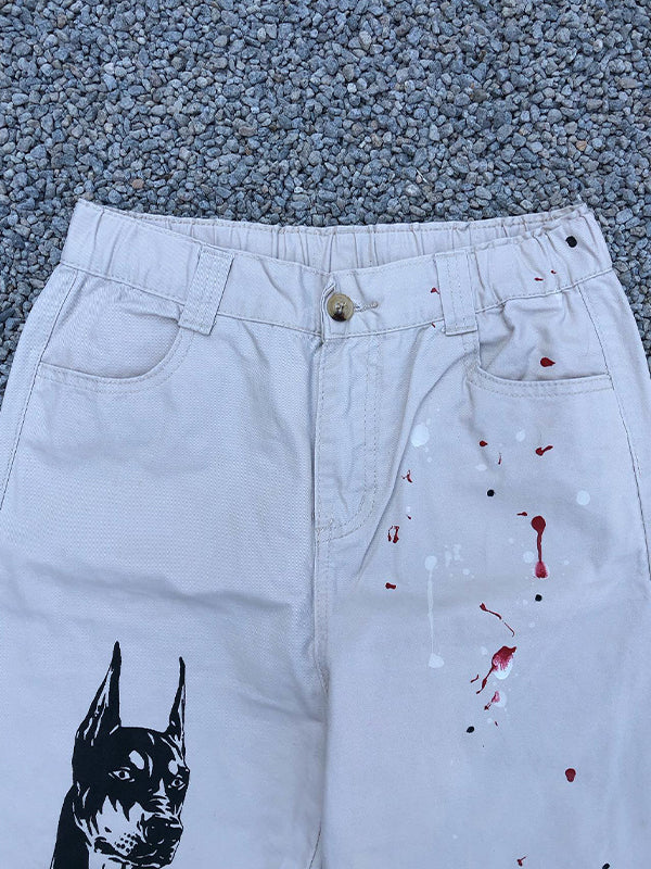 Men's Printed Loose Jeans