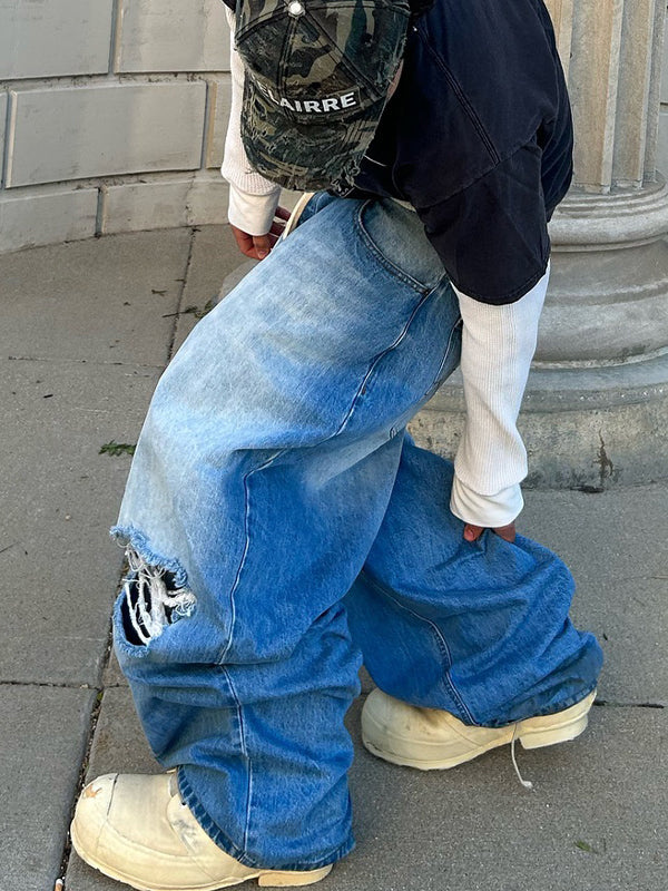 Men's Ripped Loose Jeans
