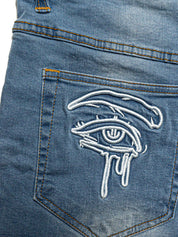 Men's Alphabet Geometric Print Shorts