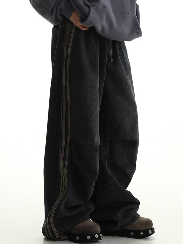 Men's Side Stripe Loose Jeans