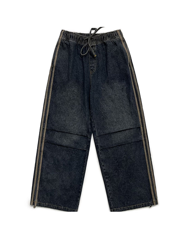Men's Side Stripe Loose Jeans