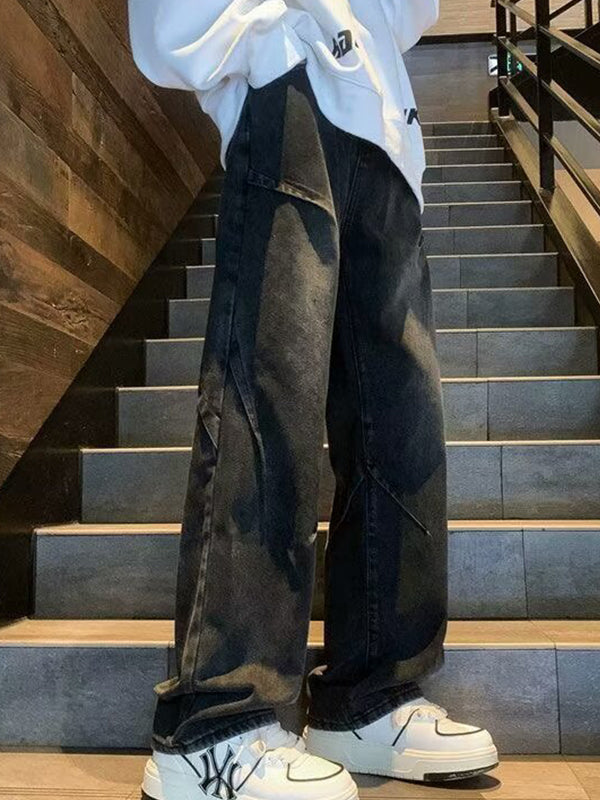 Men's Patchwork Loose Jeans